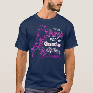 Camiseta Uso Púrpura Para Conciencia Sobre La Epilepsia De 