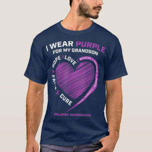 Camiseta Uso Púrpura Para Conciencia Sobre La Epilepsia De 