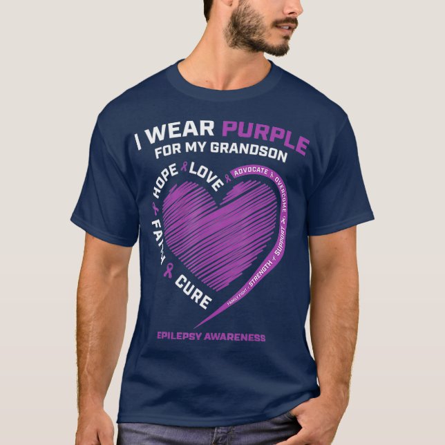 Camiseta Uso Púrpura Para Conciencia Sobre La Epilepsia De  (Anverso)