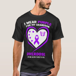 Camiseta Uso Púrpura Para Conciencia Sobre La Sobredosis De