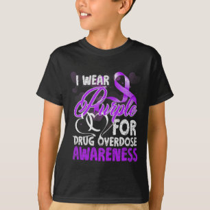 Camiseta Uso Púrpura Para Concienciación Sobre La Sobredosi