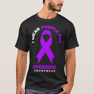 Camiseta Uso Púrpura Para Concienciación Sobre La Sobredosi