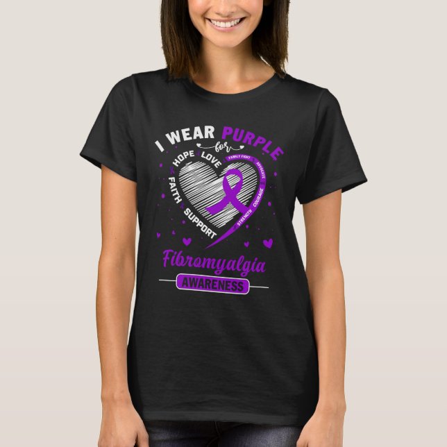 Camiseta Uso Púrpura Para Concienciar A FIBROMYALGIA (Anverso)