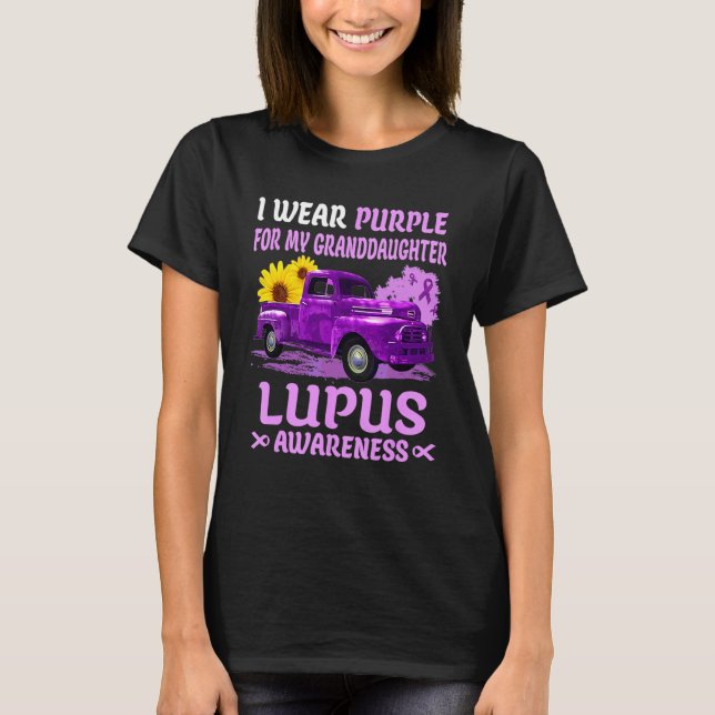 Camiseta Uso Púrpura Para Concienciar A Mi Nieta Lupus (Anverso)