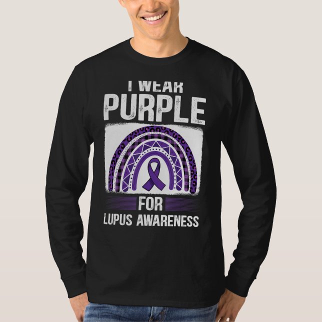 Camiseta Uso Púrpura Para Concienciar Al Lupus Apoyo Lupus  (Anverso)