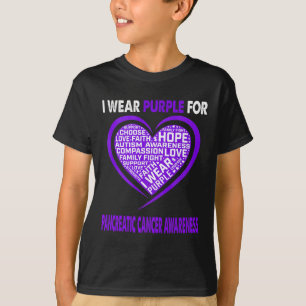 Camiseta Uso Púrpura Para Concienciar Sobre El Cáncer En El