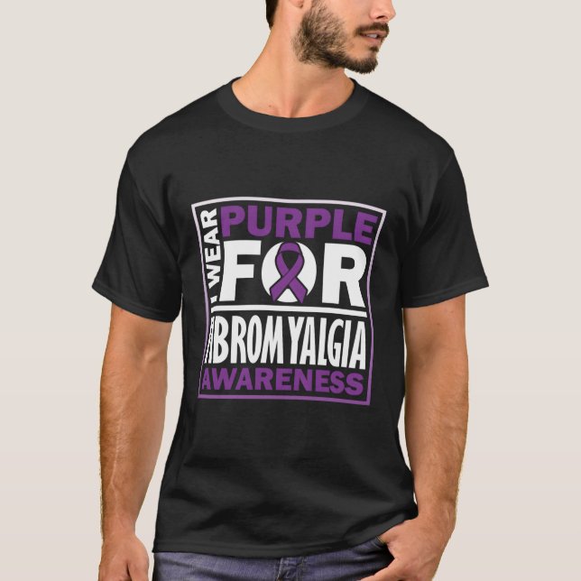 Camiseta Uso Púrpura Para Concienciar Sobre Fibromialgia (Anverso)