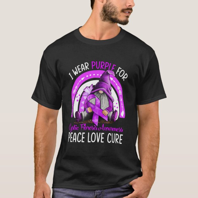 Camiseta Uso Púrpura Para Concienciar Sobre Fibrosis Quísti (Anverso)