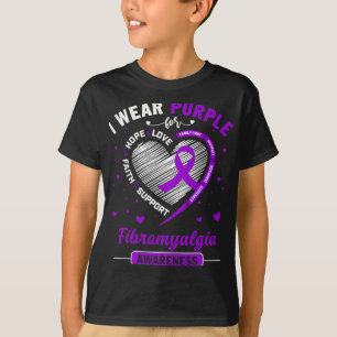 Camiseta Uso Púrpura Para Fibromialgia Cinta De Conciencia 
