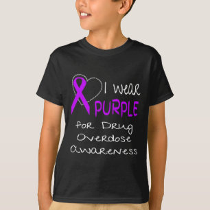 Camiseta Uso Púrpura Para La Cinta De Concienciación Sobre 