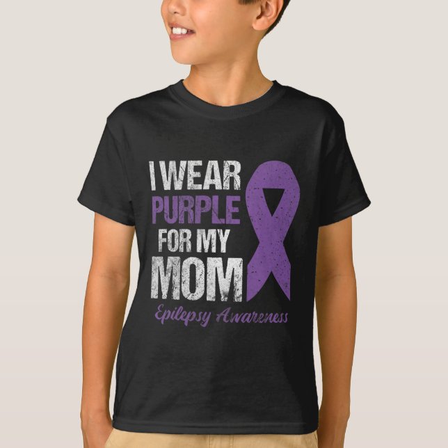 Camiseta Uso Púrpura Para La Conciencia De La Epilepsia De  (Anverso)