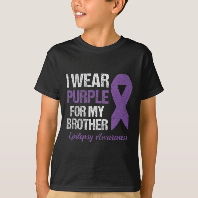 Camiseta Uso Púrpura Para La Conciencia De La Epilepsia Her (Anverso)