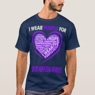 Camiseta Uso Púrpura Para La Conciencia De La Hemiplejía In