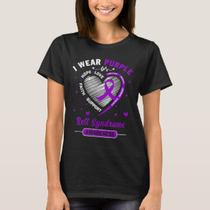 Camiseta Uso Púrpura Para La Conciencia Del SÍNDROME RETT