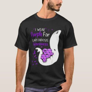 Camiseta Uso Púrpura Para La Sarcoidosis Elefante De Sensib