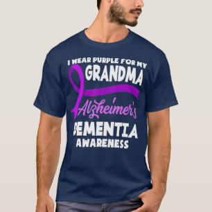 Camiseta Uso Púrpura Para Mi Abuela Alzheimers Dementia