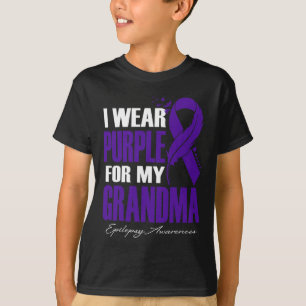 Camiseta Uso Púrpura Para Mi Abuela Epilepsy Awareness Fe