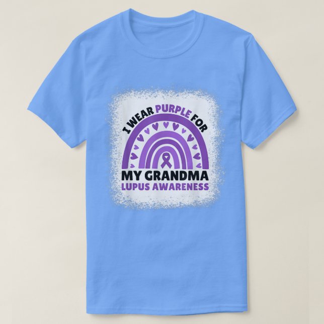 Camiseta Uso Púrpura Para Mi Abuela Lupus Awareness Rainb (Diseño del anverso)