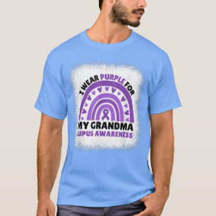 Camiseta Uso Púrpura Para Mi Abuela Lupus Awareness Rainb