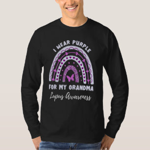 Camiseta Uso Púrpura Para Mi Abuela Lupus Awareness Rainb
