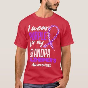 Camiseta Uso Púrpura Para Mi Abuelo Dementia Alzheimers A