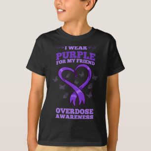 Camiseta Uso Púrpura Para Mi Amigo Conciencia Sobre La Sobr