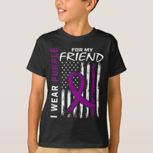 Camiseta Uso Púrpura Para Mi Amigo El Cáncer Pancreático