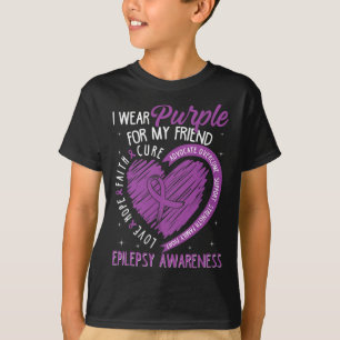 Camiseta Uso Púrpura Para Mi Amigo Epilepsy Awareness Kid