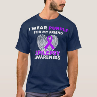 Camiseta Uso Púrpura Para Mi Avisación De Epilepsia De Amig