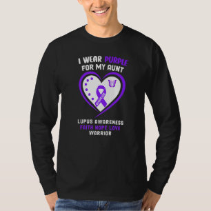 Camiseta Uso Púrpura Para Mi Conciencia De La Tía Lupus