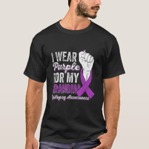 Camiseta Uso Púrpura Para Mi Epilepsia De La Cinta GrandMa 