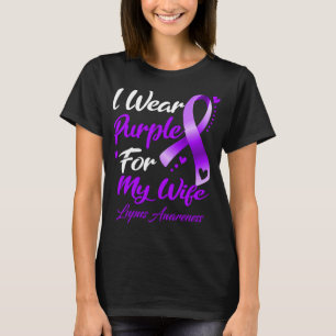 Camiseta Uso Púrpura Para Mi Esposa Conciencia Lupus
