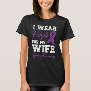 Camiseta Uso Púrpura Para Mi Esposa Lupus Apoyo A La Concie