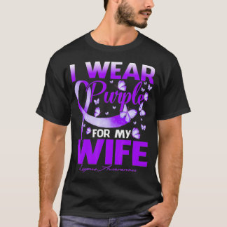 Camiseta Uso Púrpura Para Mi Esposa Lupus Awareness Butterf
