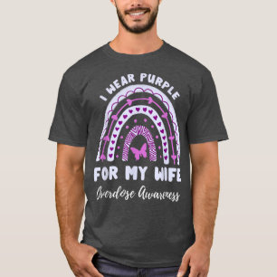 Camiseta Uso Púrpura Para Mi Esposa Sobredosis Concienciaci