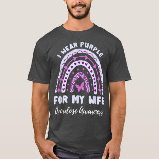 Camiseta Uso Púrpura Para Mi Esposa Sobredosis Concienciaci