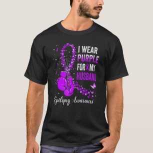 Camiseta Uso Púrpura Para Mi Esposo Epilepsy Awareness Ri