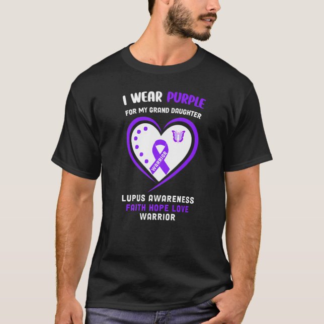 Camiseta Uso Púrpura Para Mi Gran Hija Lupus Awarene (Anverso)