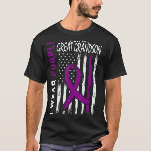 Camiseta Uso Púrpura Para Mi Gran Nieto Epilepsy Consciente
