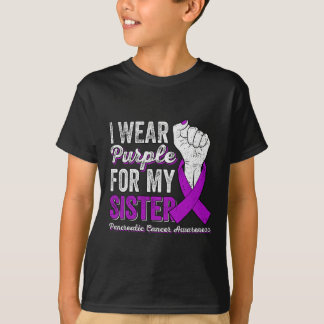 Camiseta Uso Púrpura Para Mi Hermana El Cáncer Pancreático