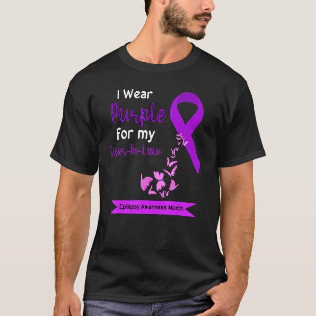 Camiseta Uso Púrpura Para Mi Hermana En La Ley Epilepsy Awa (Anverso)