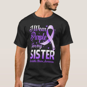 Camiseta Uso Púrpura Para Mi Hermana Enfermedad Invisible