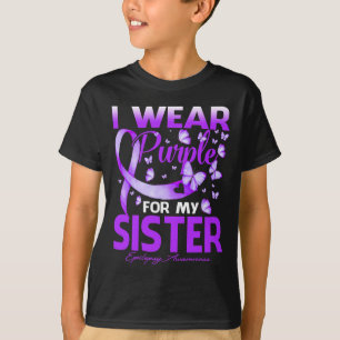 Camiseta Uso Púrpura Para Mi Hermana Epilepsia De Concienci