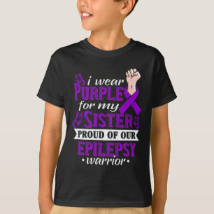 Camiseta Uso Púrpura Para Mi Hermana Epilepsia Warrior Cons