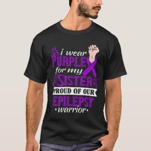 Camiseta Uso Púrpura Para Mi Hermana Epilepsia Warrior Cons