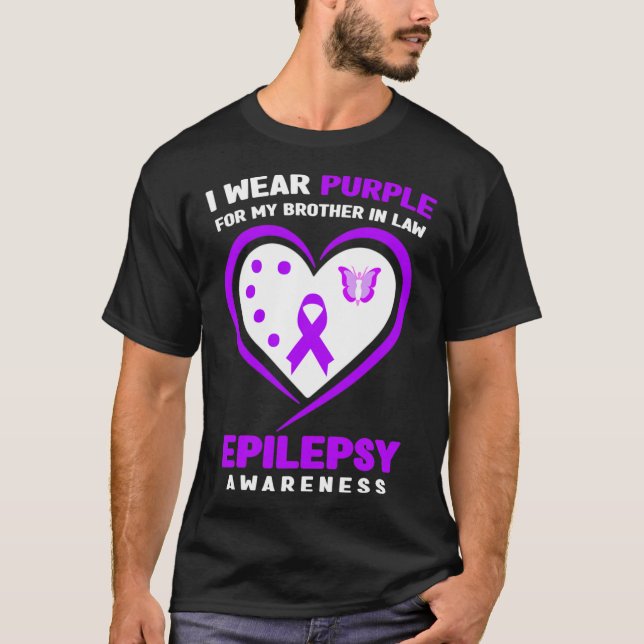 Camiseta Uso púrpura para mi Hermano en Derecho Epilepsia C (Anverso)