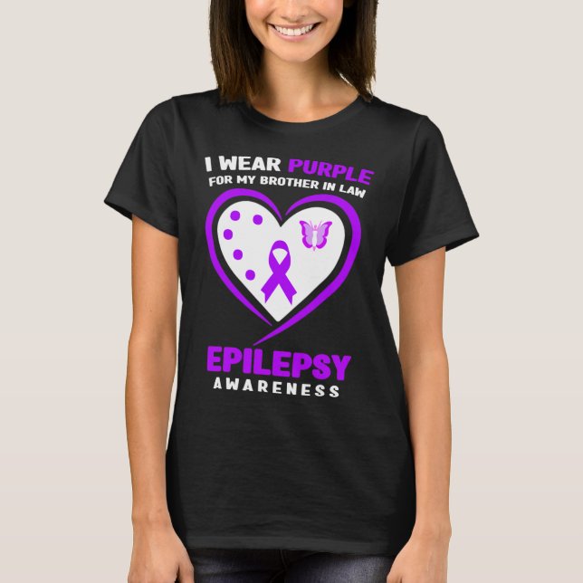 Camiseta Uso púrpura para mi Hermano en Derecho Epilepsia C (Anverso)