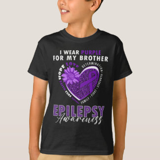 Camiseta Uso Púrpura Para Mi Hermano Epilepsia Awareness Su