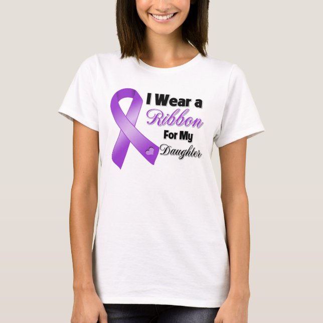 Camiseta Uso Púrpura Para Mi Hija (Anverso)