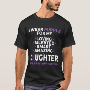 Camiseta Uso Púrpura Para Mi Hija Epilepsia Conciencia 2